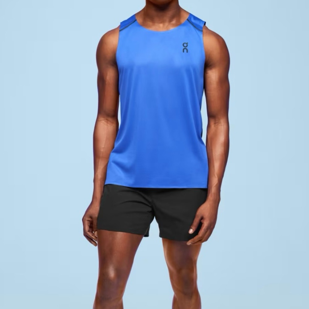 On Running, Mens L, Cobalt & Black Tank T, MSRP $69.99, Sold Out Online!